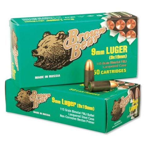 Brown Bear 9mm Luger 115gr FMJ Steel