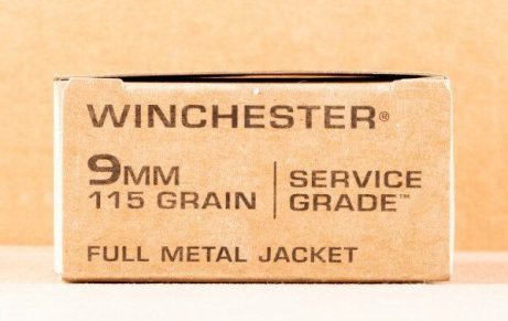 9MM WINCHESTER SERVICE GRADE 115 GRAIN FMJ